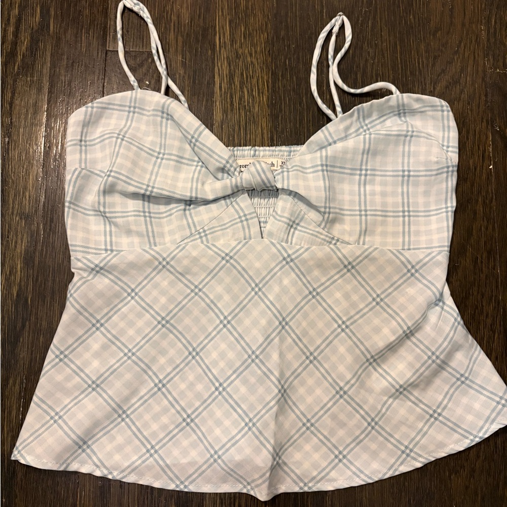 Abercrombie & Fitch Light Blue Plaid Camisole